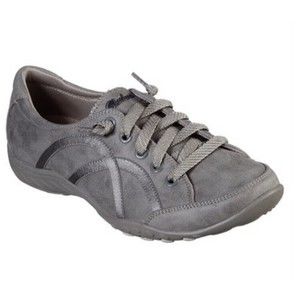 Skechers Womens Relaxed Fit Breathe Easy Well gray sneakers 10 Shoes Memory Foam